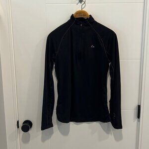 Paradox long sleeve 1 4 zip Marino wool blend top size medium